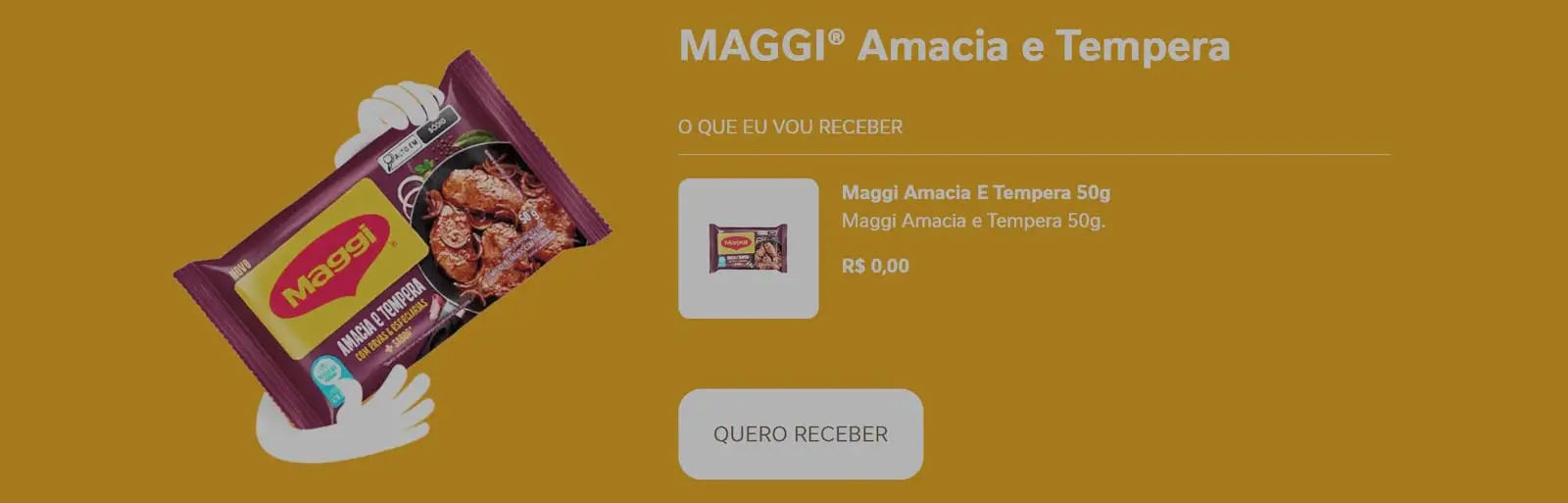 Amostra Grátis MAGGI® Amacia e Tempera